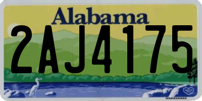 AL license plate 2AJ4175