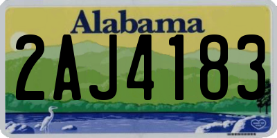 AL license plate 2AJ4183