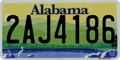 AL license plate 2AJ4186