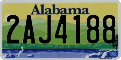 AL license plate 2AJ4188