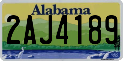 AL license plate 2AJ4189
