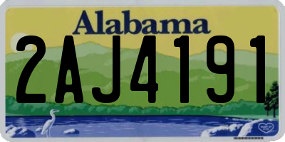 AL license plate 2AJ4191