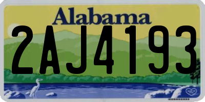AL license plate 2AJ4193