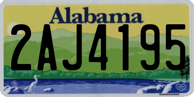 AL license plate 2AJ4195