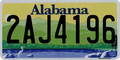 AL license plate 2AJ4196