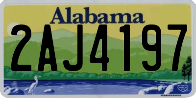 AL license plate 2AJ4197