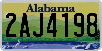 AL license plate 2AJ4198