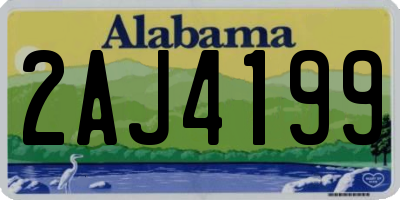 AL license plate 2AJ4199