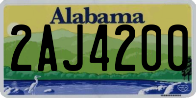 AL license plate 2AJ4200