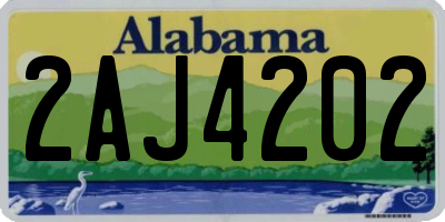AL license plate 2AJ4202