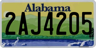 AL license plate 2AJ4205