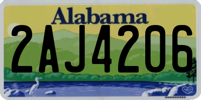 AL license plate 2AJ4206