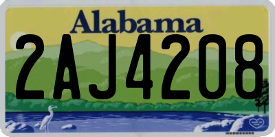 AL license plate 2AJ4208