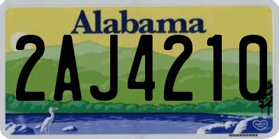 AL license plate 2AJ4210