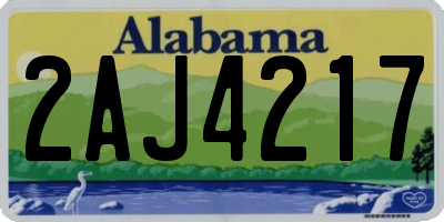 AL license plate 2AJ4217
