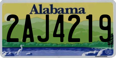 AL license plate 2AJ4219