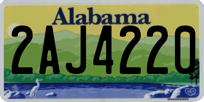 AL license plate 2AJ4220