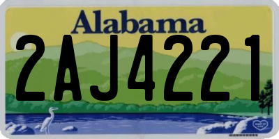 AL license plate 2AJ4221