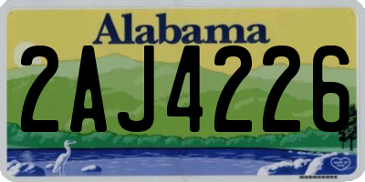AL license plate 2AJ4226