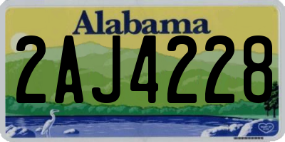 AL license plate 2AJ4228