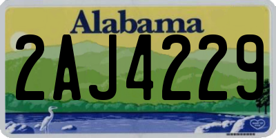 AL license plate 2AJ4229