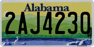 AL license plate 2AJ4230
