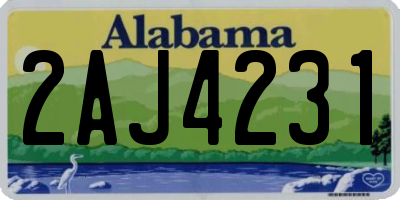 AL license plate 2AJ4231