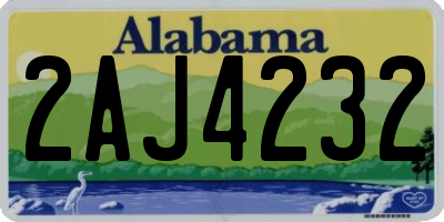 AL license plate 2AJ4232