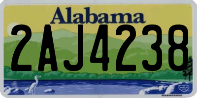 AL license plate 2AJ4238