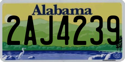 AL license plate 2AJ4239