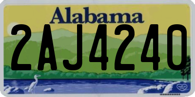 AL license plate 2AJ4240