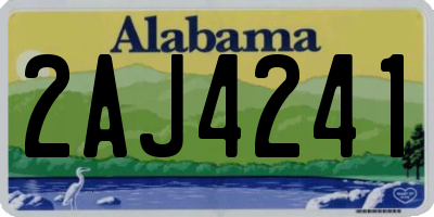 AL license plate 2AJ4241