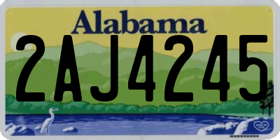 AL license plate 2AJ4245