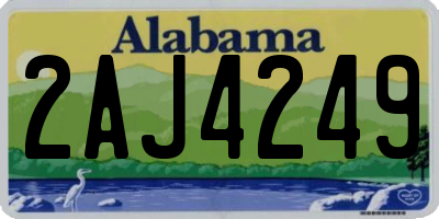 AL license plate 2AJ4249