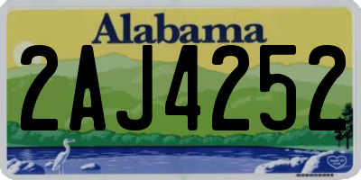 AL license plate 2AJ4252