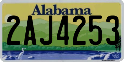 AL license plate 2AJ4253