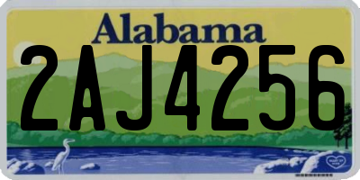 AL license plate 2AJ4256