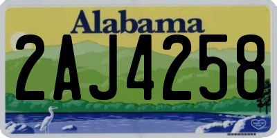 AL license plate 2AJ4258
