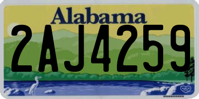 AL license plate 2AJ4259