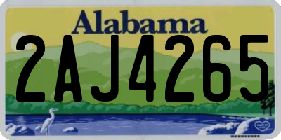 AL license plate 2AJ4265