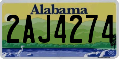 AL license plate 2AJ4274