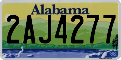 AL license plate 2AJ4277
