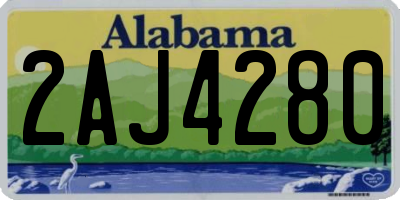 AL license plate 2AJ4280