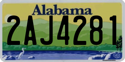 AL license plate 2AJ4281