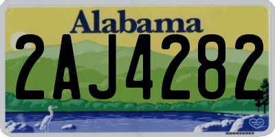 AL license plate 2AJ4282