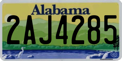 AL license plate 2AJ4285
