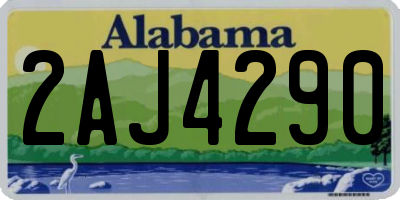 AL license plate 2AJ4290
