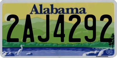 AL license plate 2AJ4292