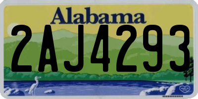 AL license plate 2AJ4293