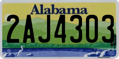 AL license plate 2AJ4303